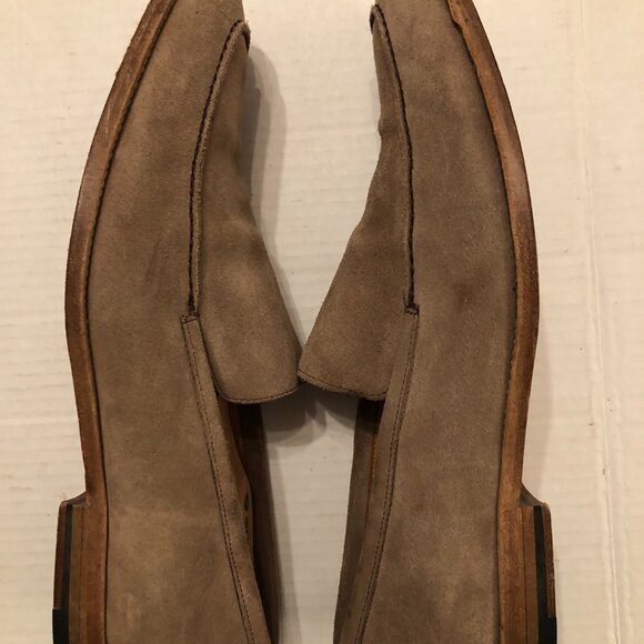 Millburn co men's tan leather suede slip on loafers dress shoes size: 11.5 - Picture 3 of 8